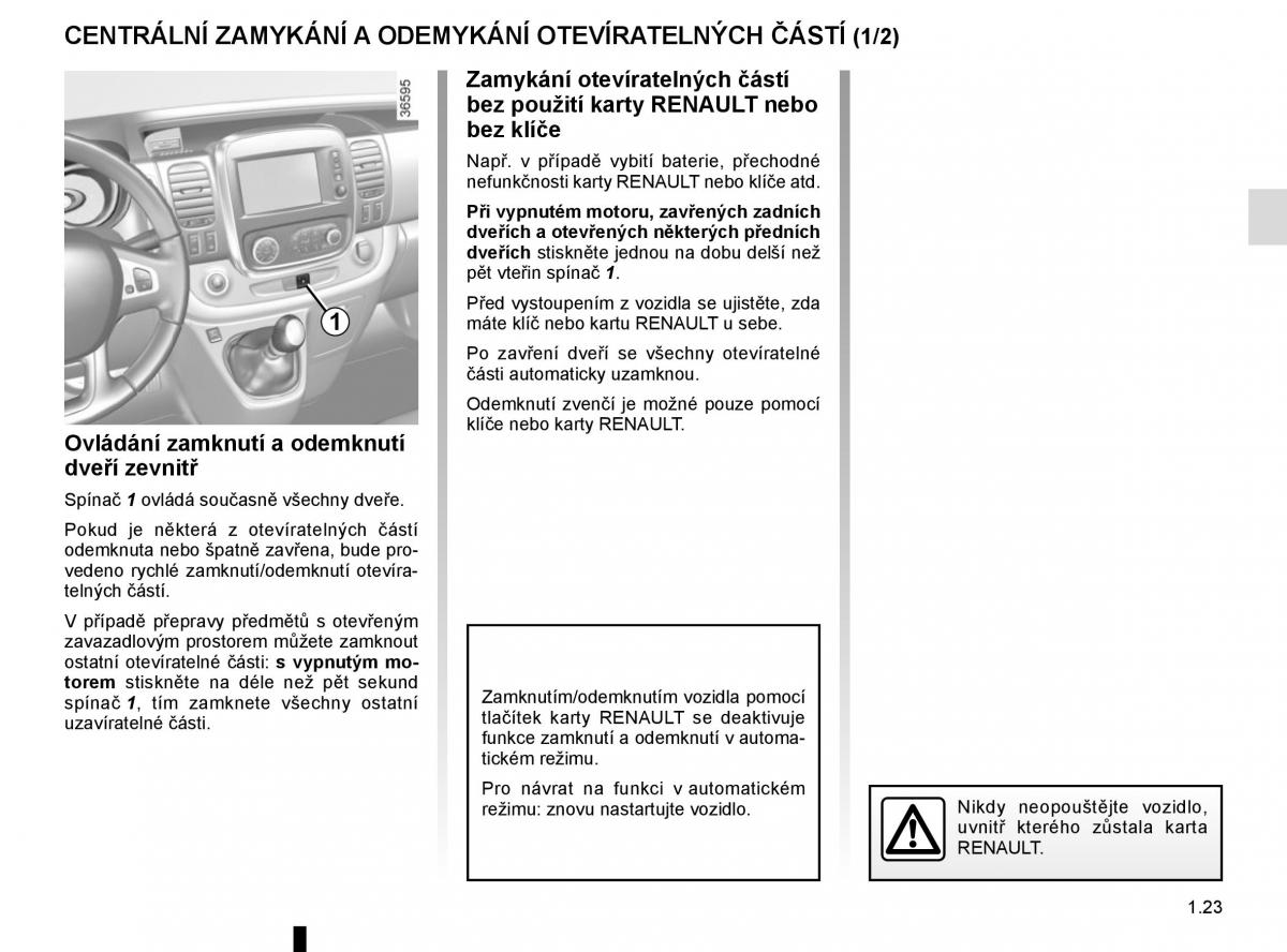 Renault Trafic III 3 navod k obsludze / page 29