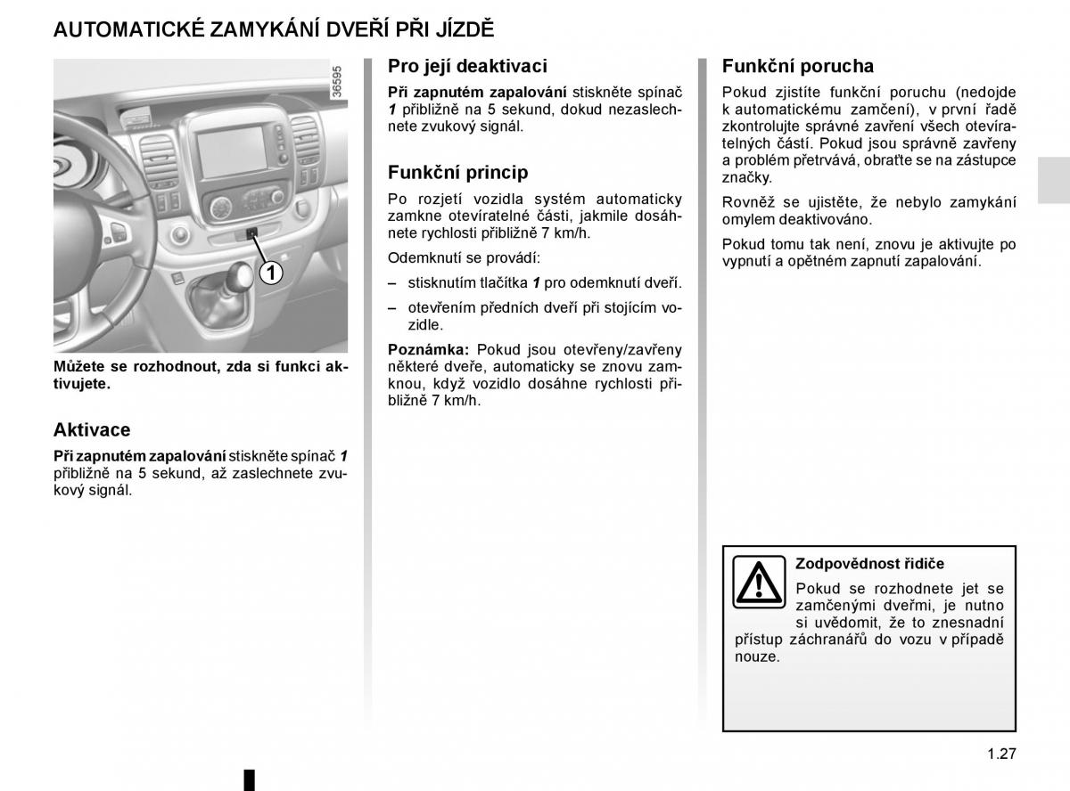 Renault Trafic III 3 navod k obsludze / page 33