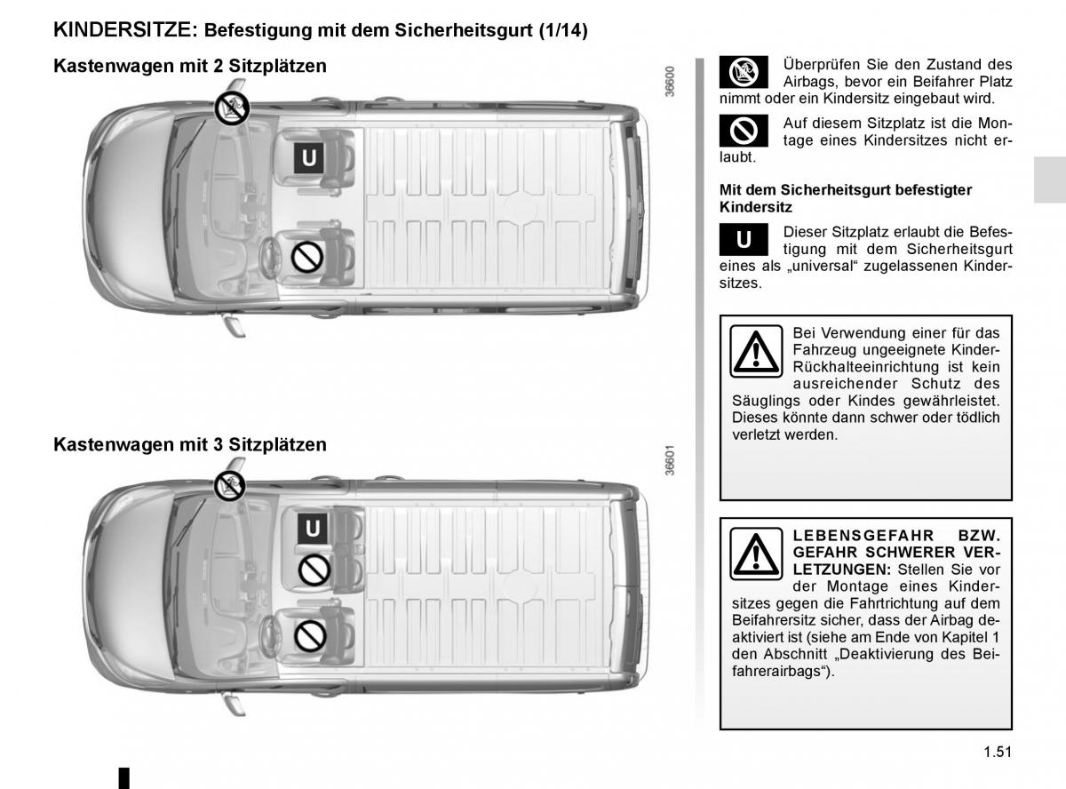 Renault Trafic III 3 Handbuch / page 57