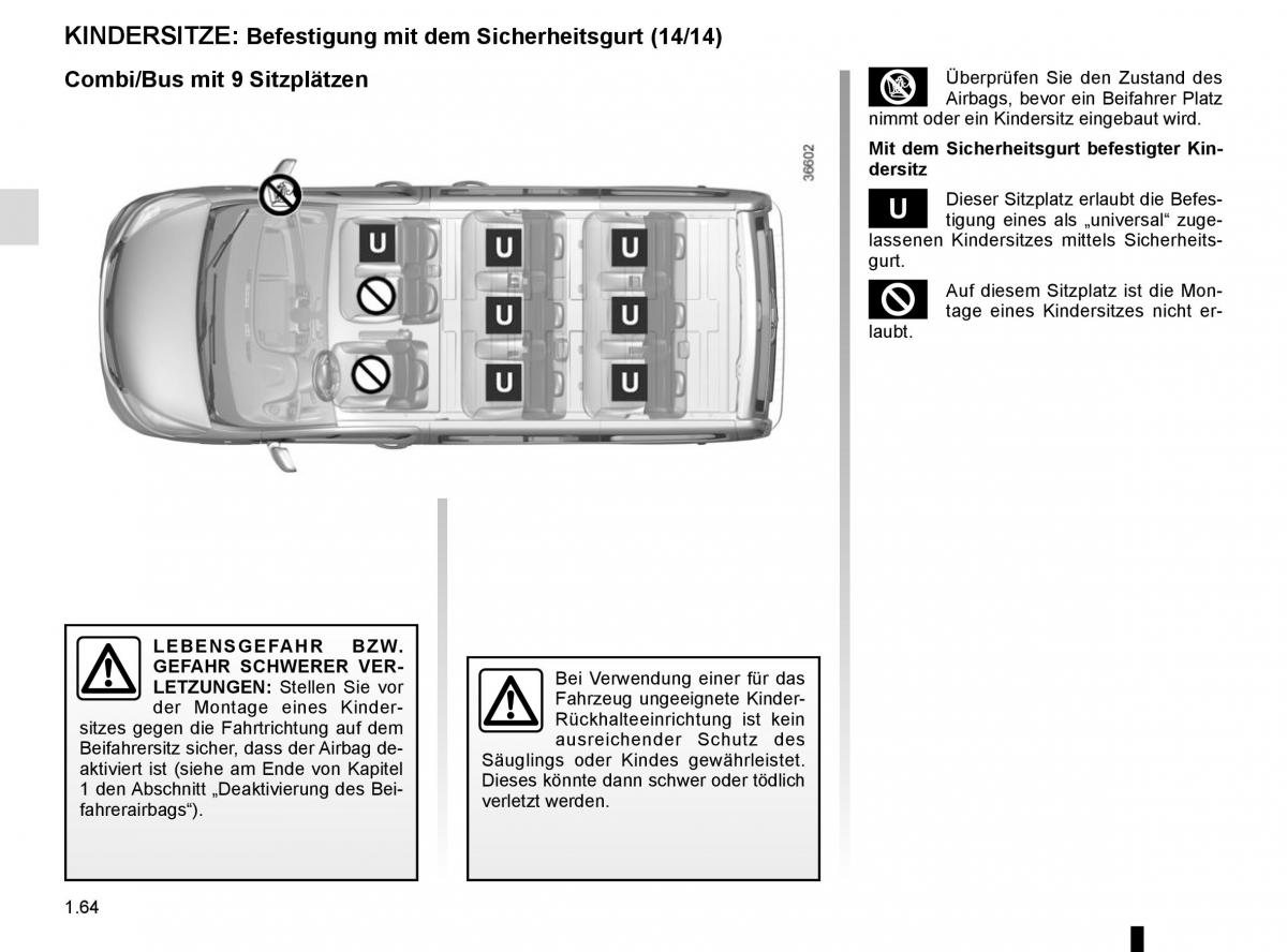 Renault Trafic III 3 Handbuch / page 70