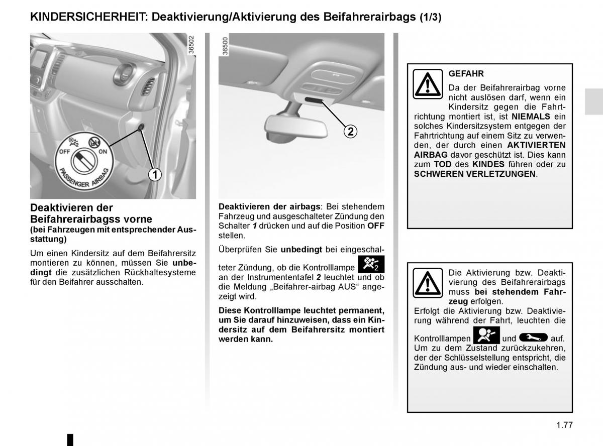 Renault Trafic III 3 Handbuch / page 83