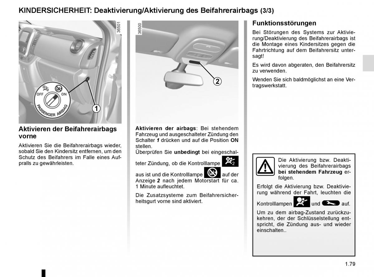 Renault Trafic III 3 Handbuch / page 85