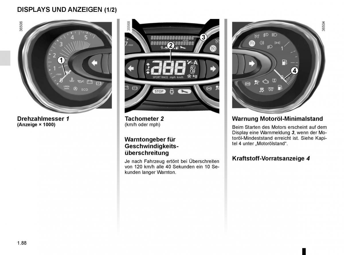 Renault Trafic III 3 Handbuch / page 94