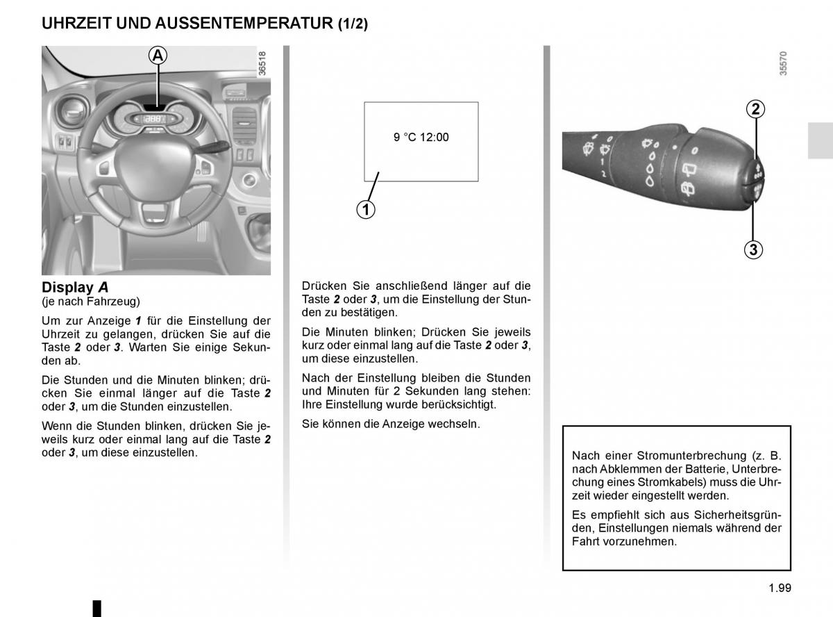 Renault Trafic III 3 Handbuch / page 105