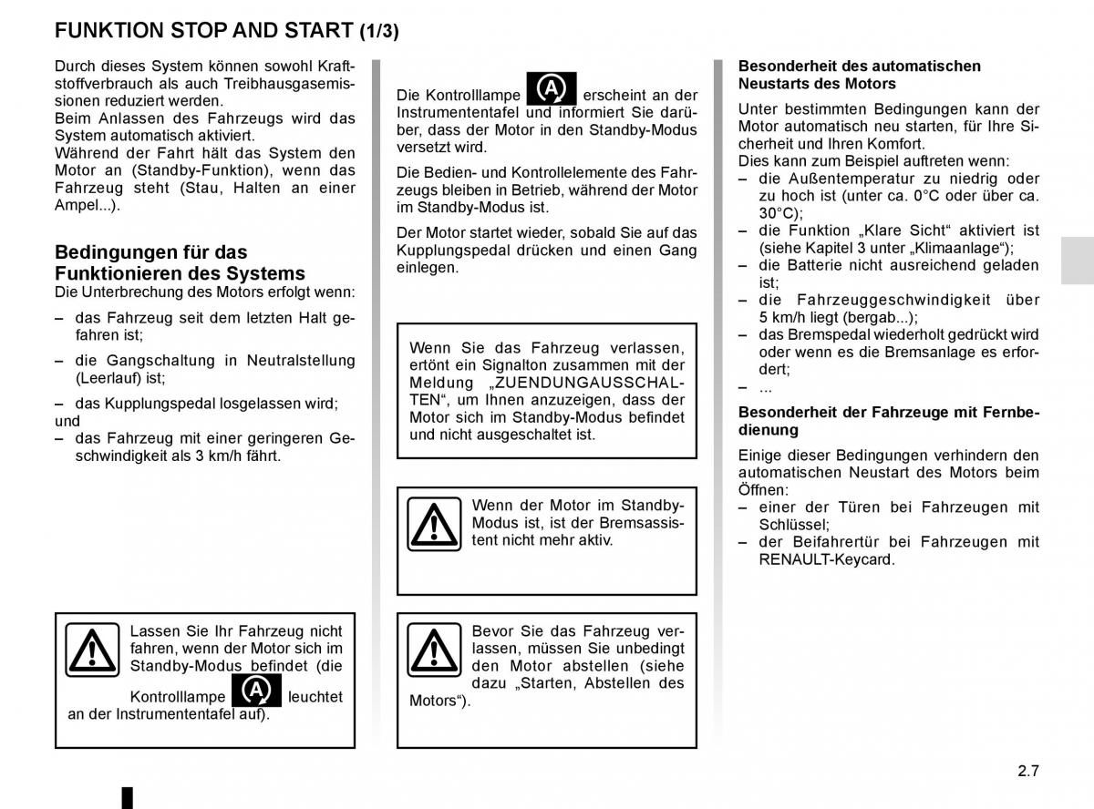 Renault Trafic III 3 Handbuch / page 127