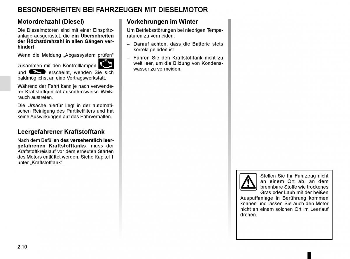 Renault Trafic III 3 Handbuch / page 130