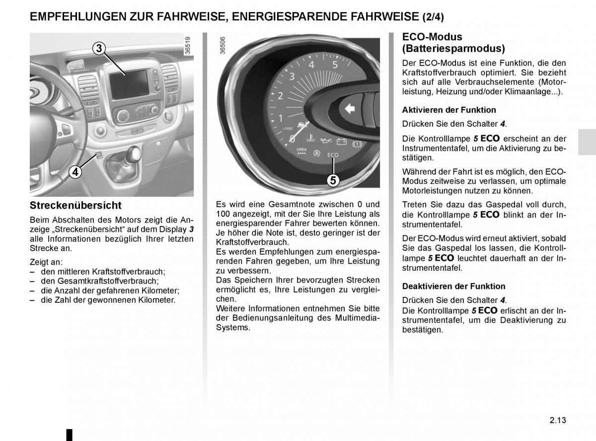 Renault Trafic III 3 Handbuch / page 133