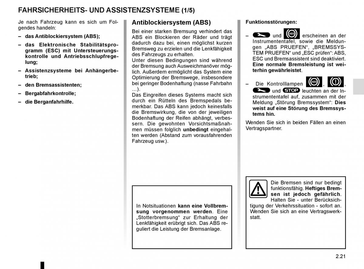 Renault Trafic III 3 Handbuch / page 141