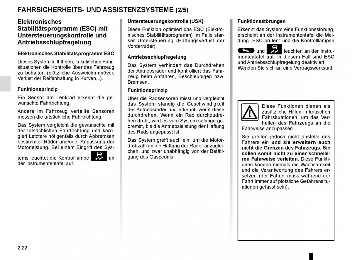 Renault Trafic III 3 Handbuch / page 142