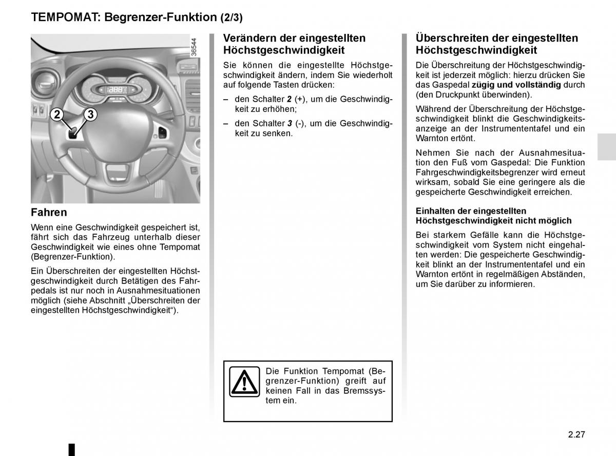 Renault Trafic III 3 Handbuch / page 147