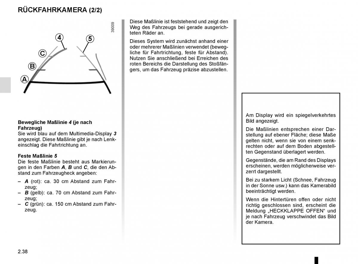 Renault Trafic III 3 Handbuch / page 158