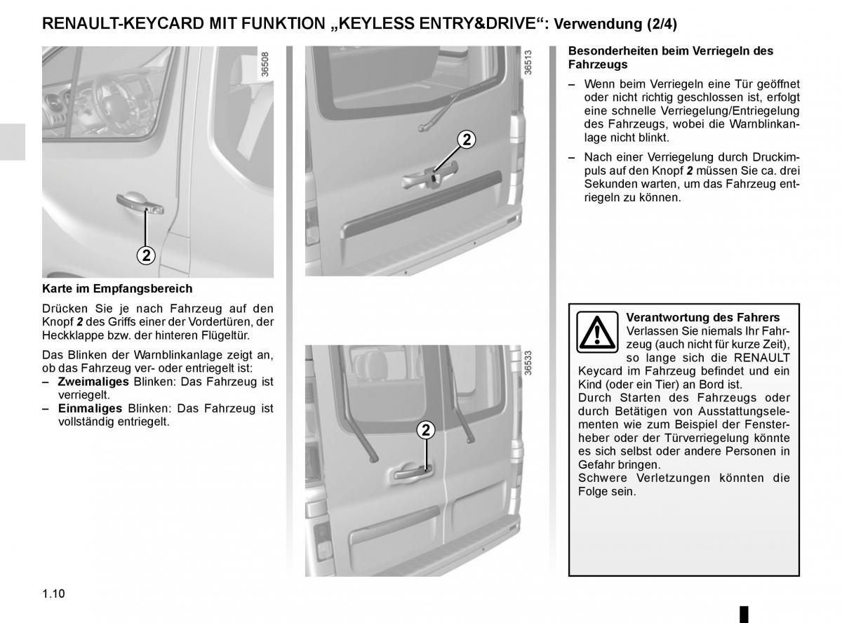 Renault Trafic III 3 Handbuch / page 16