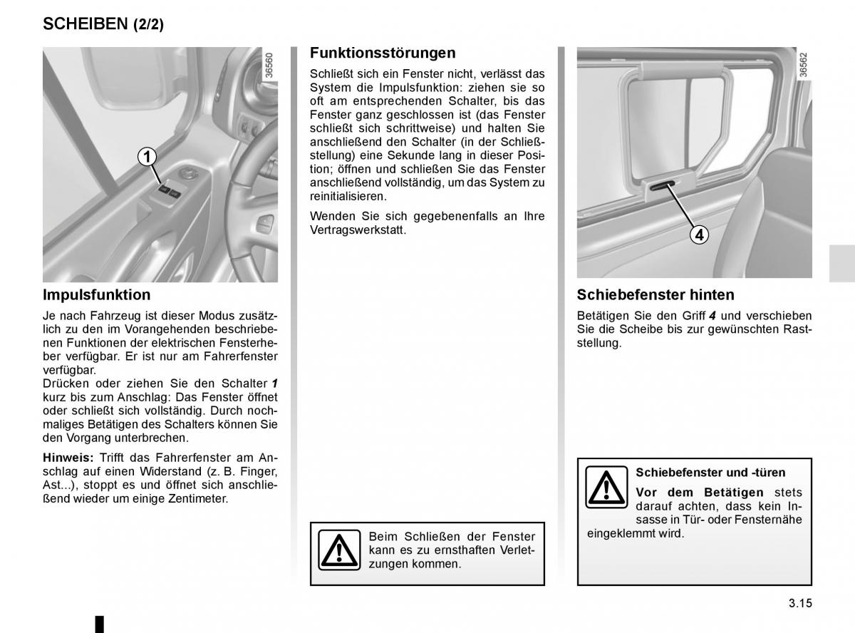 Renault Trafic III 3 Handbuch / page 173