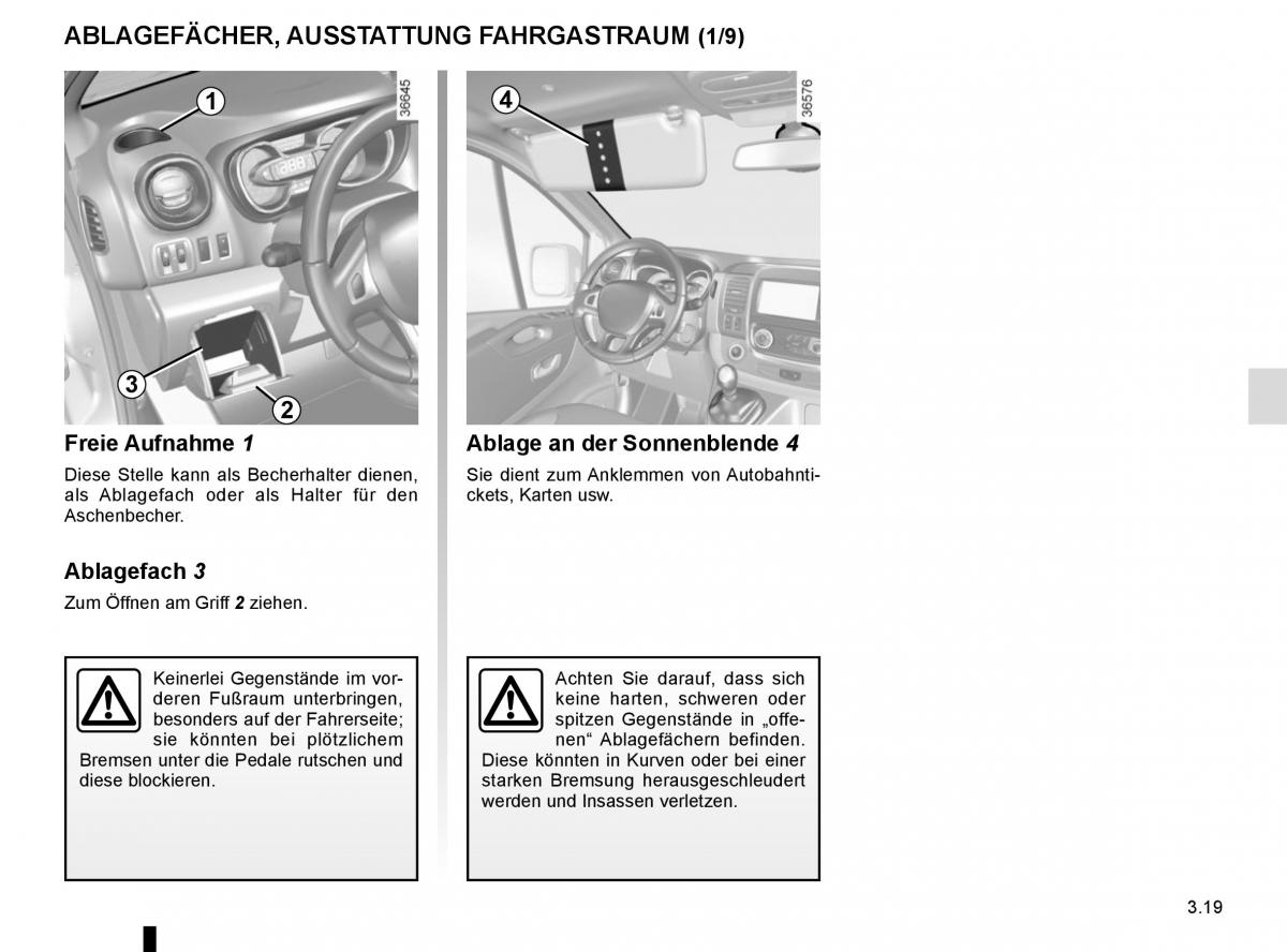 Renault Trafic III 3 Handbuch / page 177