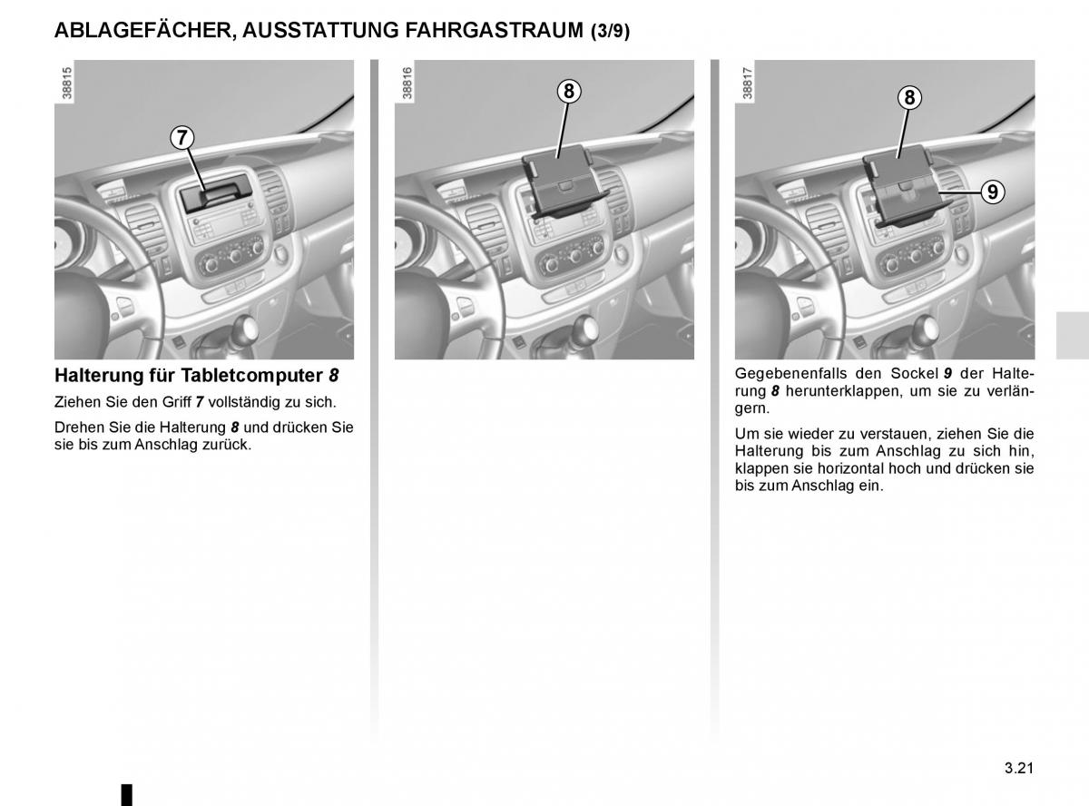 Renault Trafic III 3 Handbuch / page 179