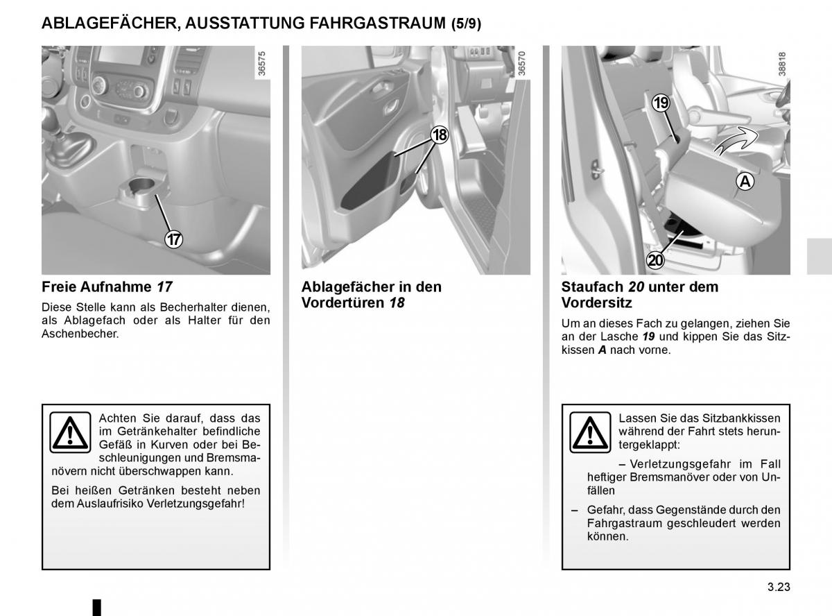 Renault Trafic III 3 Handbuch / page 181