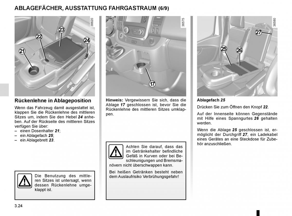 Renault Trafic III 3 Handbuch / page 182