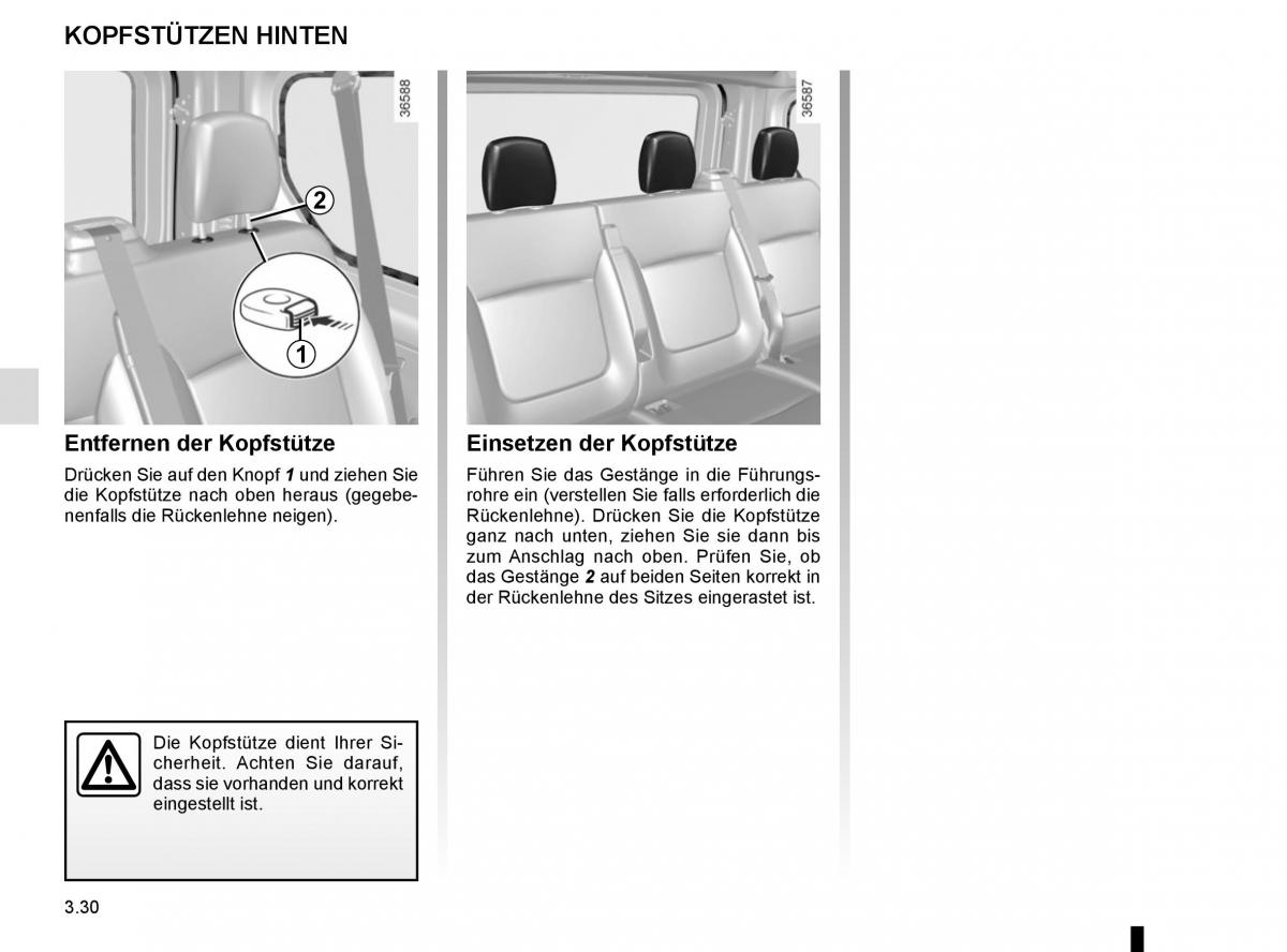 Renault Trafic III 3 Handbuch / page 188