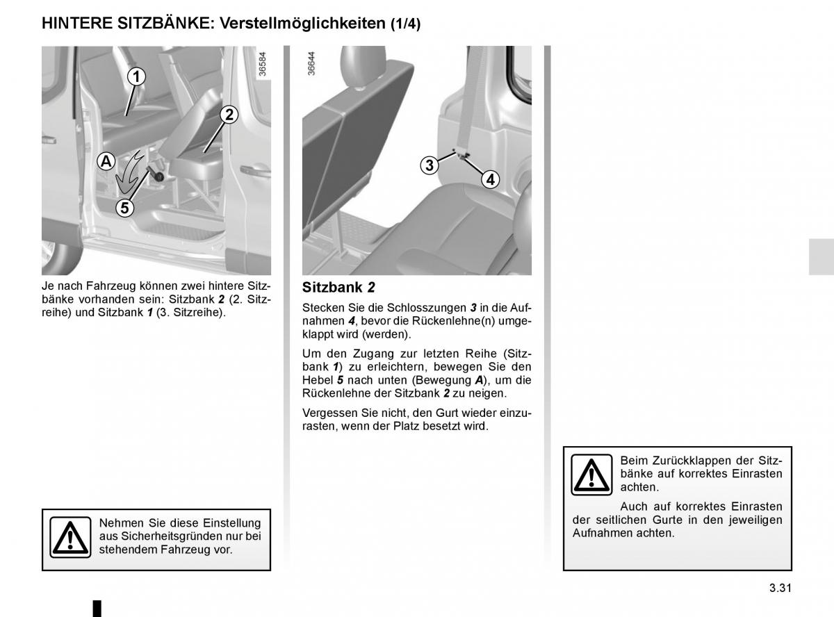 Renault Trafic III 3 Handbuch / page 189