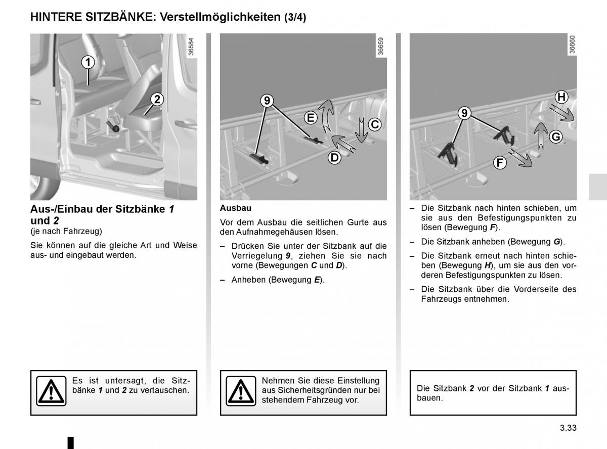 Renault Trafic III 3 Handbuch / page 191