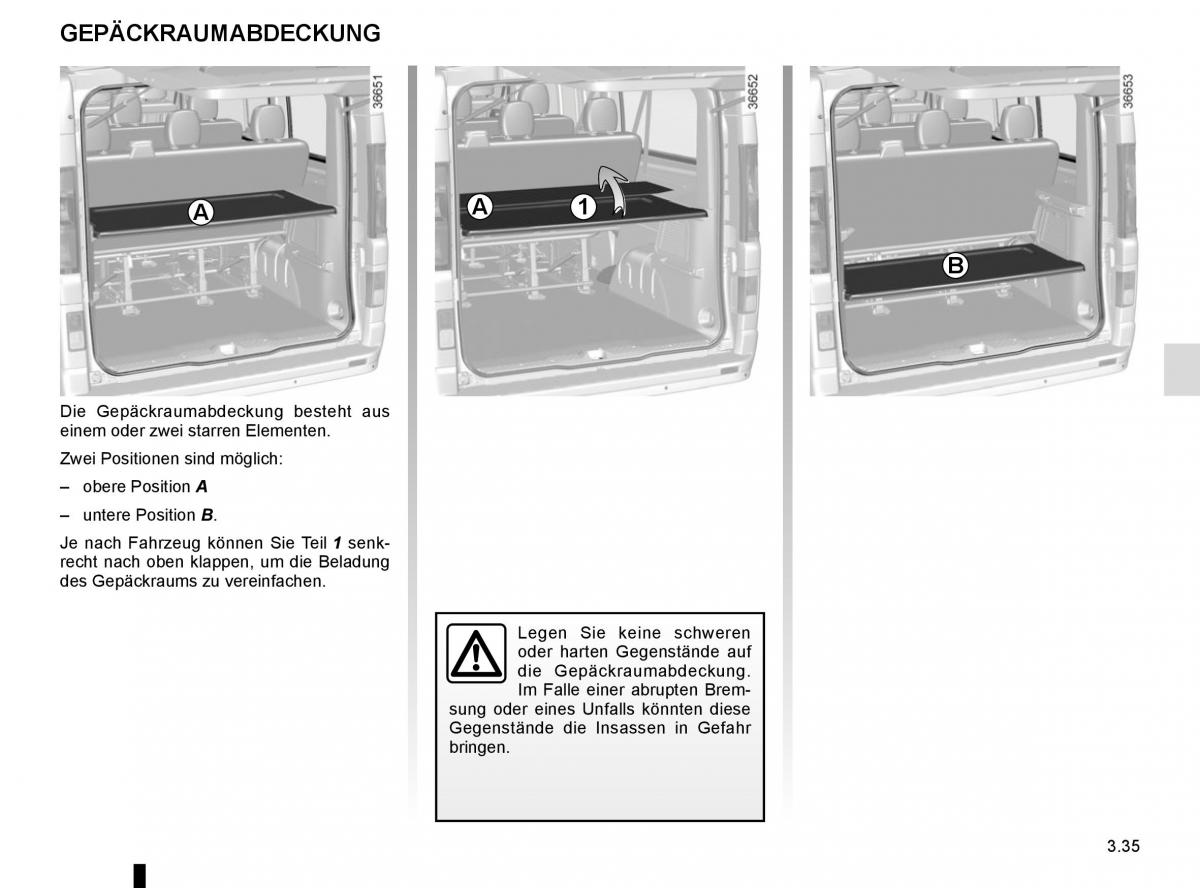 Renault Trafic III 3 Handbuch / page 193