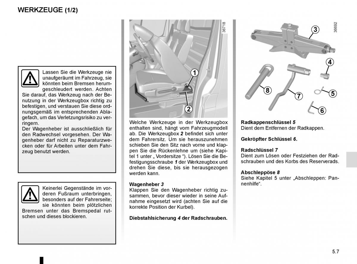 Renault Trafic III 3 Handbuch / page 223