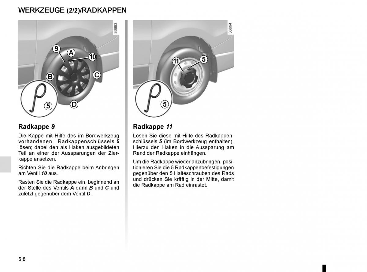 Renault Trafic III 3 Handbuch / page 224