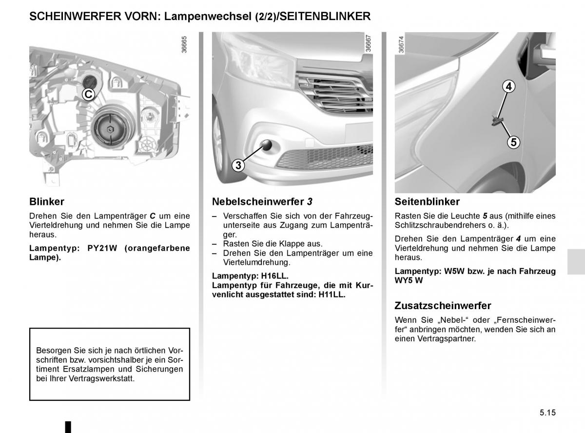 Renault Trafic III 3 Handbuch / page 231