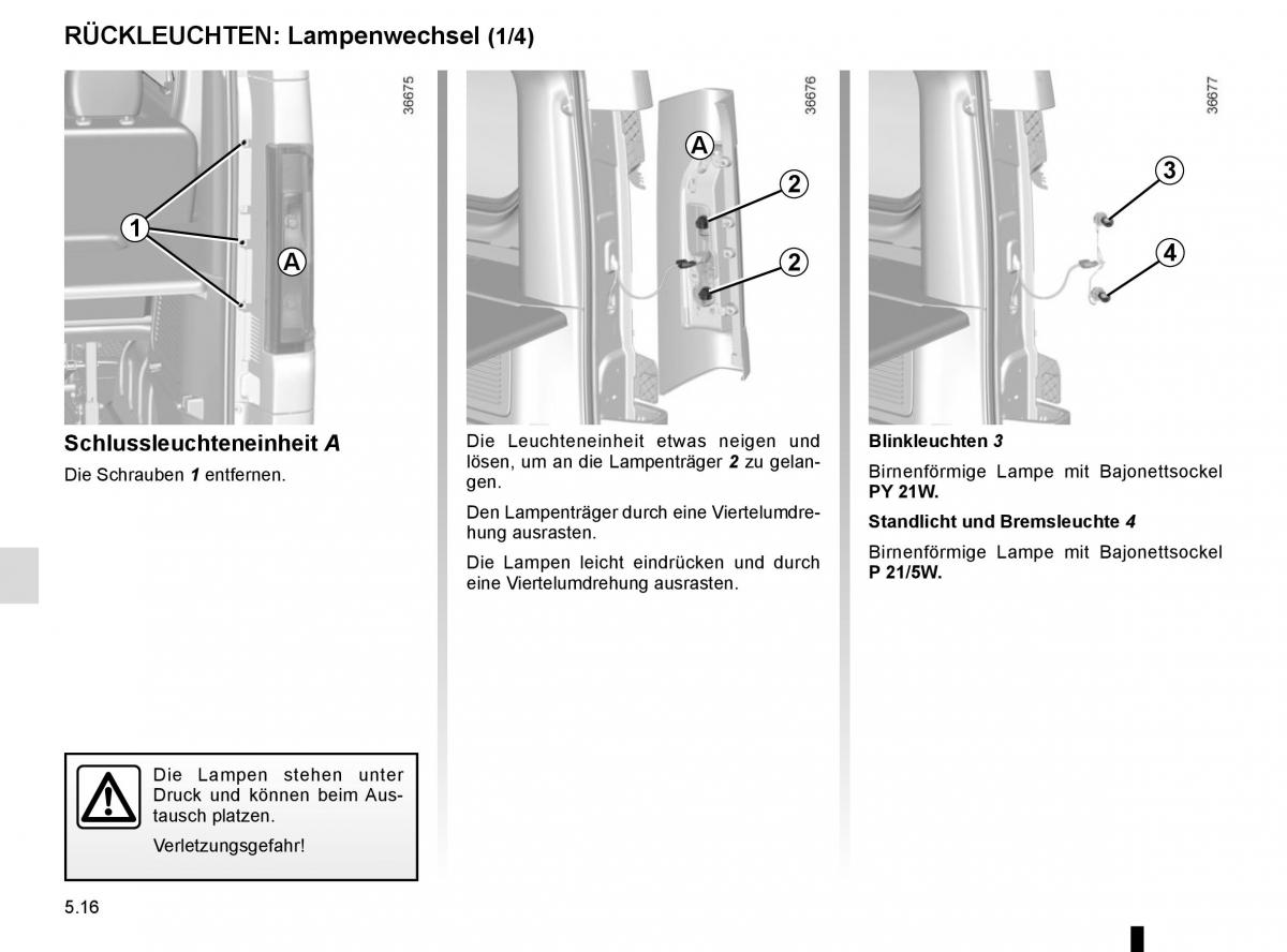 Renault Trafic III 3 Handbuch / page 232