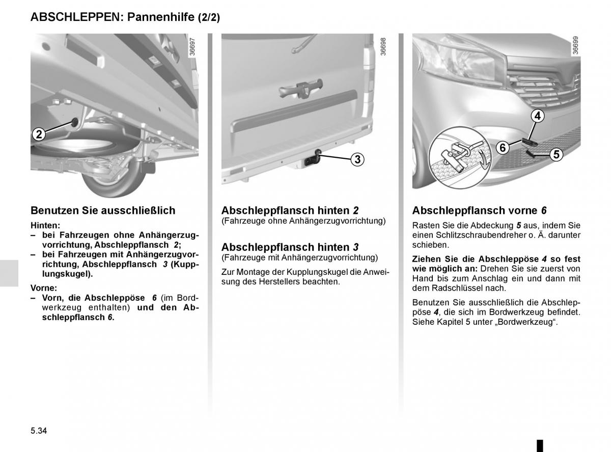 Renault Trafic III 3 Handbuch / page 250