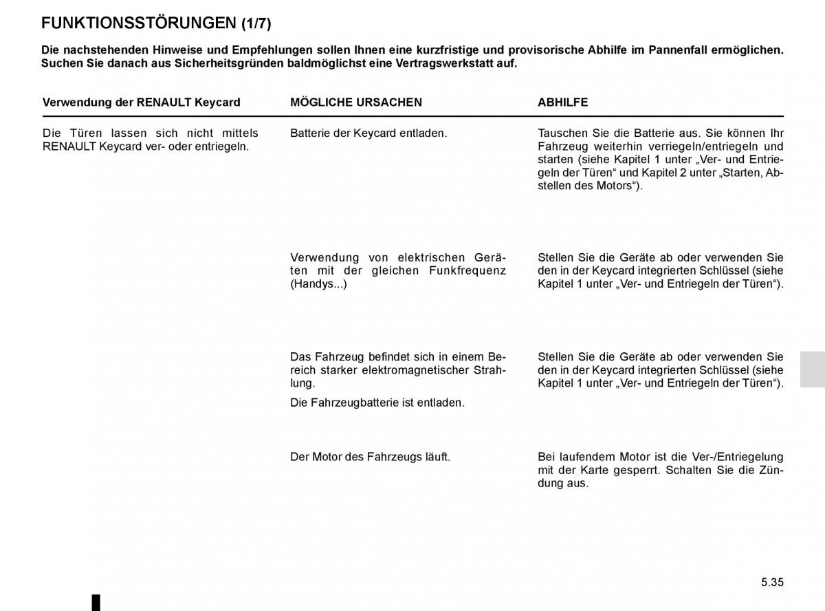 Renault Trafic III 3 Handbuch / page 251