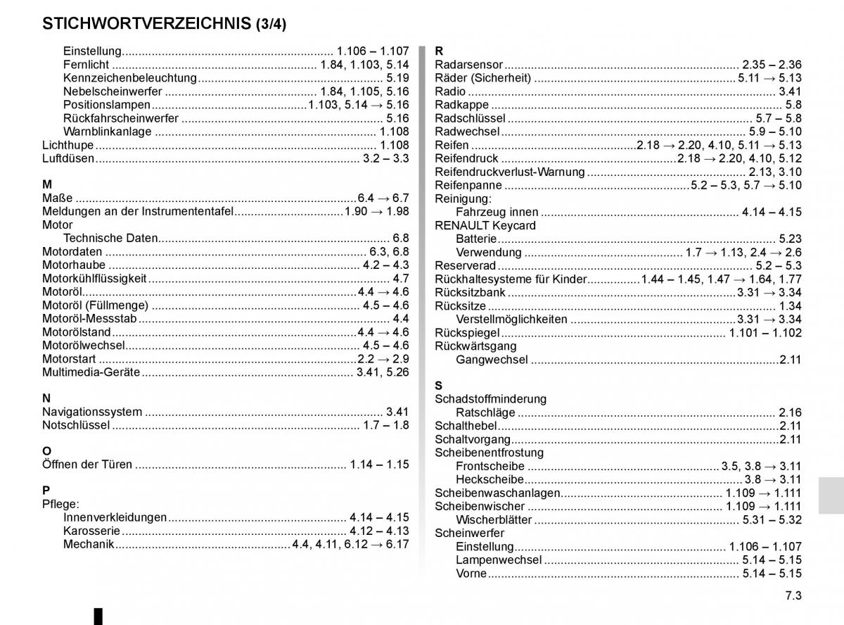 Renault Trafic III 3 Handbuch / page 283