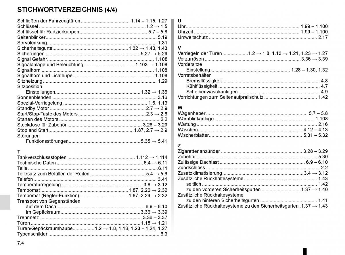 Renault Trafic III 3 Handbuch / page 284