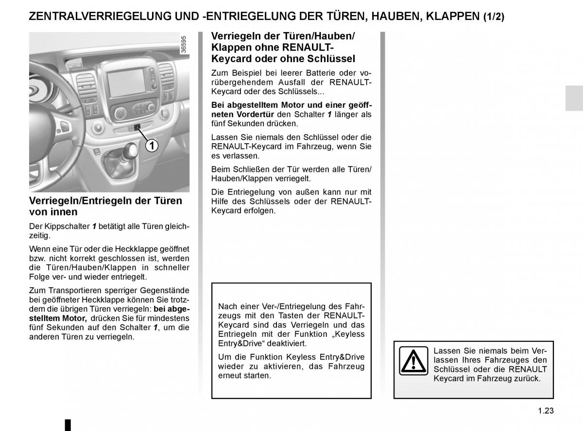 Renault Trafic III 3 Handbuch / page 29