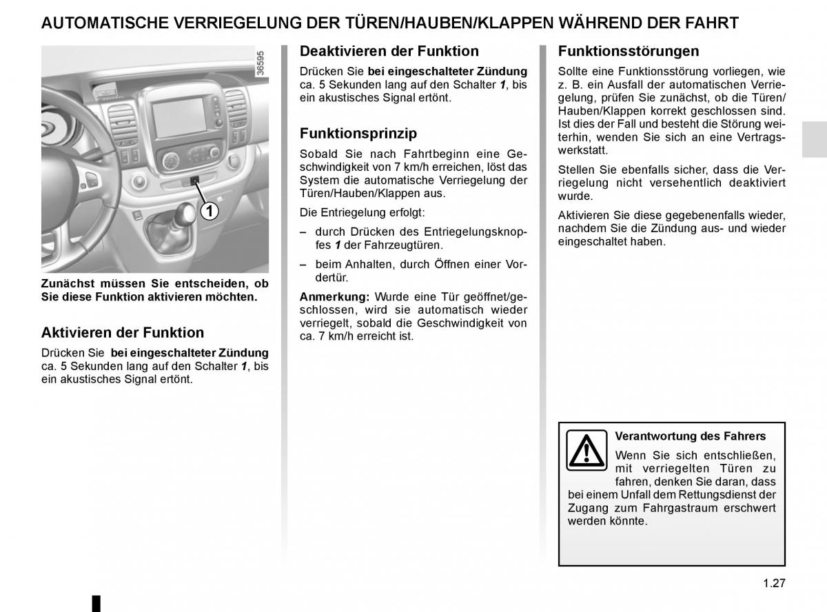 Renault Trafic III 3 Handbuch / page 33