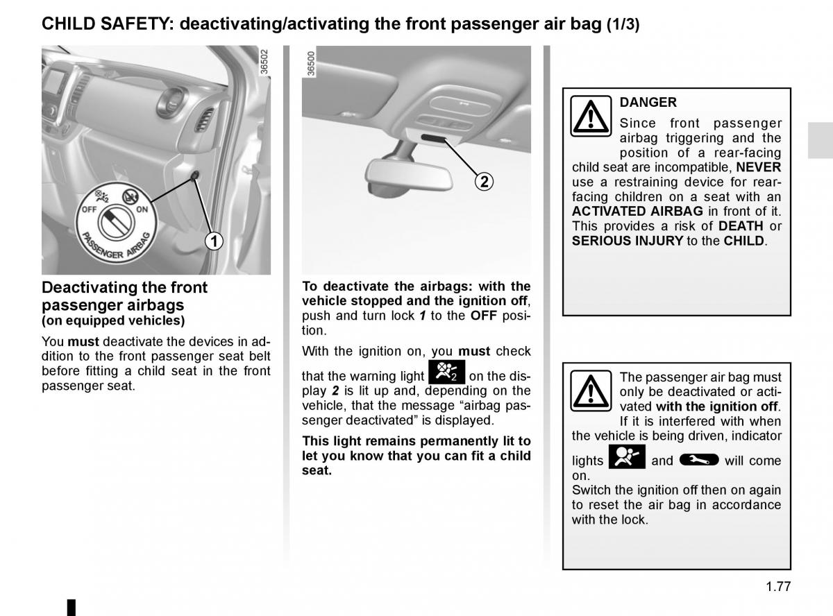 Renault Trafic III 3 owners manual / page 83