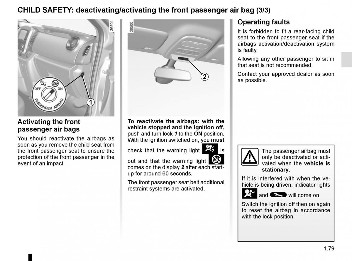 Renault Trafic III 3 owners manual / page 85