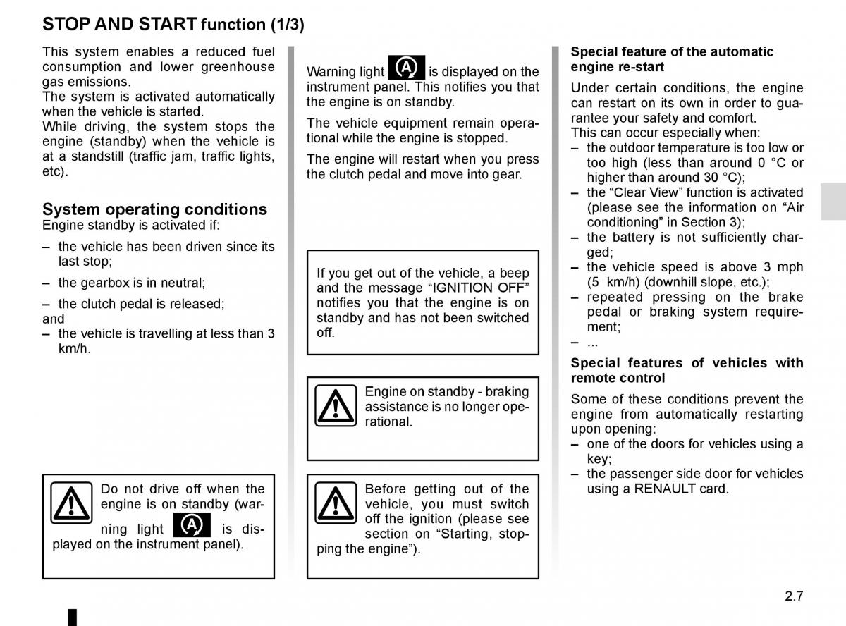 Renault Trafic III 3 owners manual / page 131