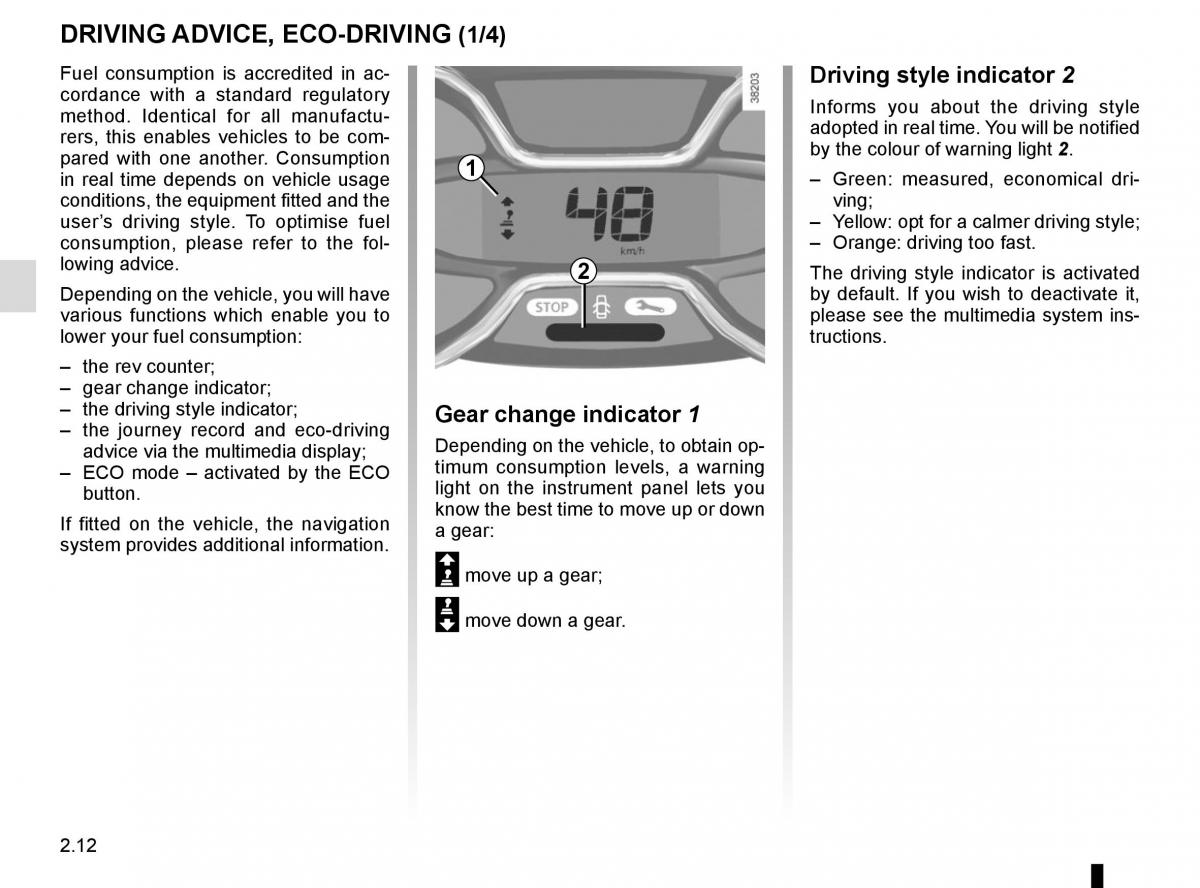 Renault Trafic III 3 owners manual / page 136