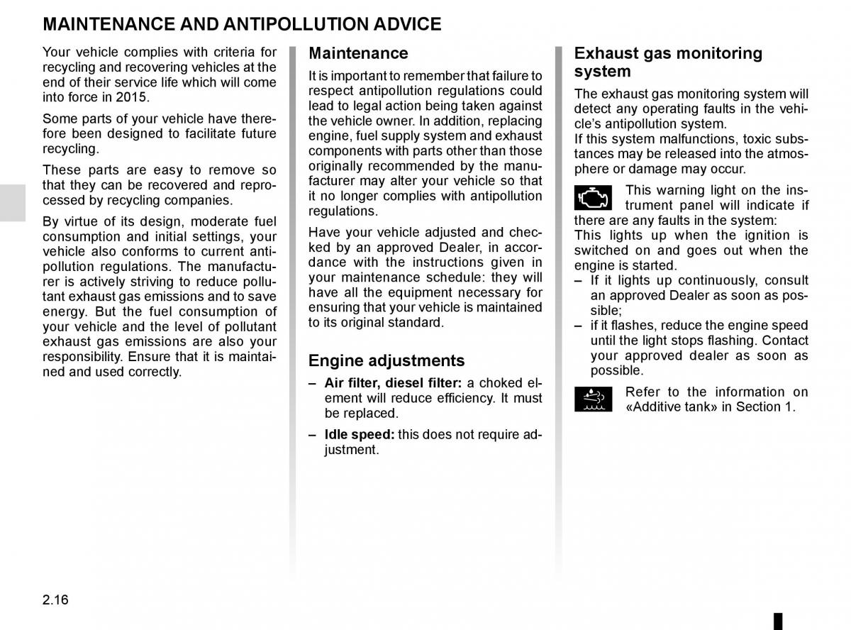 Renault Trafic III 3 owners manual / page 140