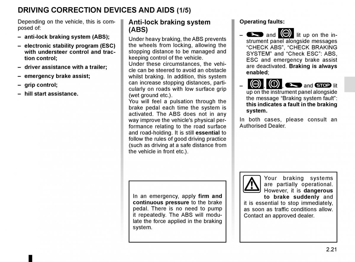 Renault Trafic III 3 owners manual / page 145