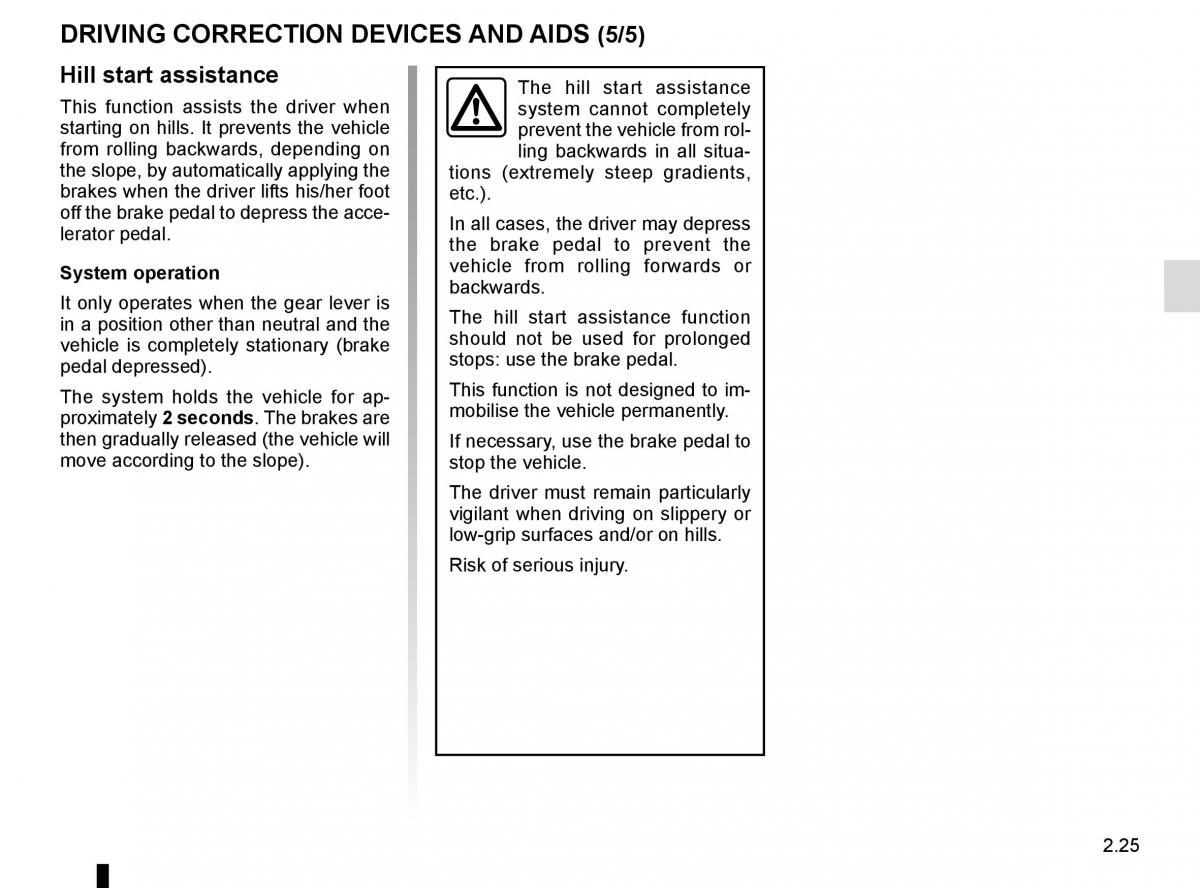 Renault Trafic III 3 owners manual / page 149