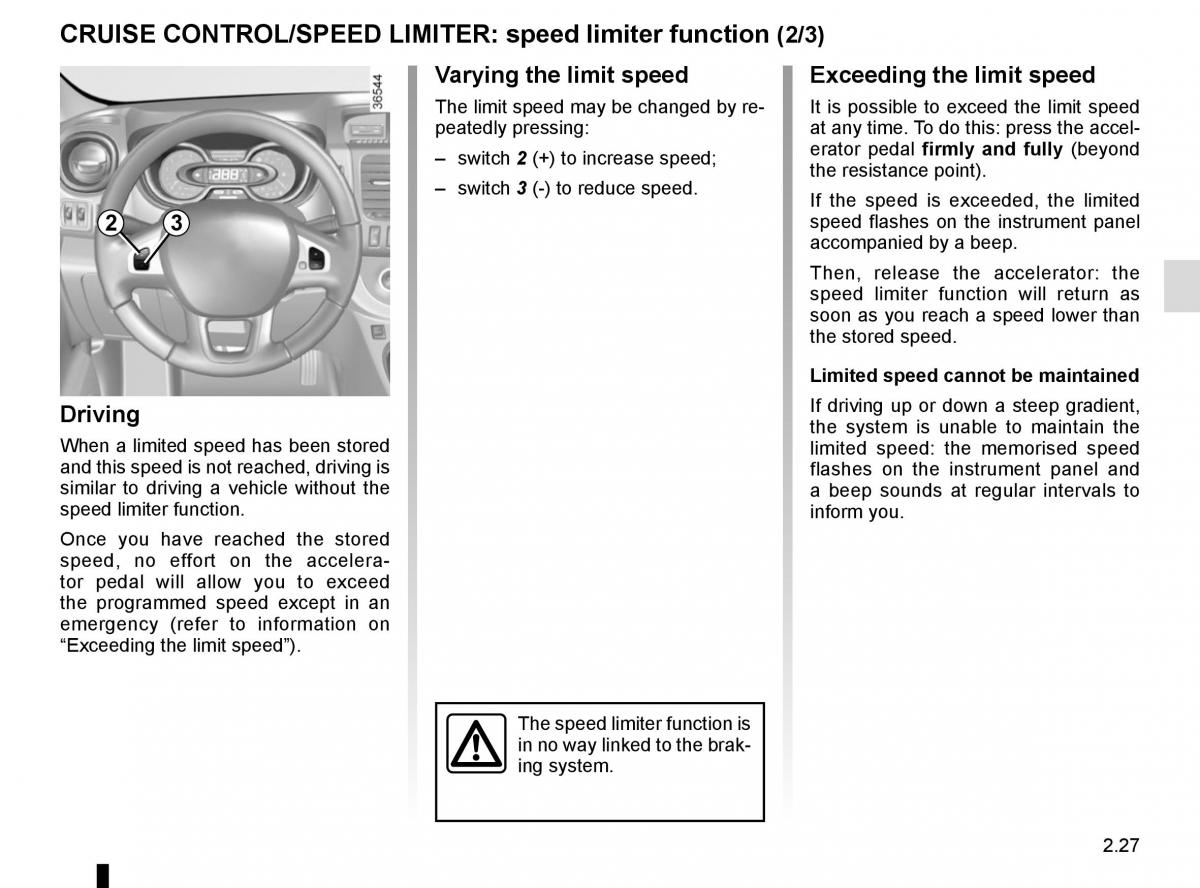 Renault Trafic III 3 owners manual / page 151