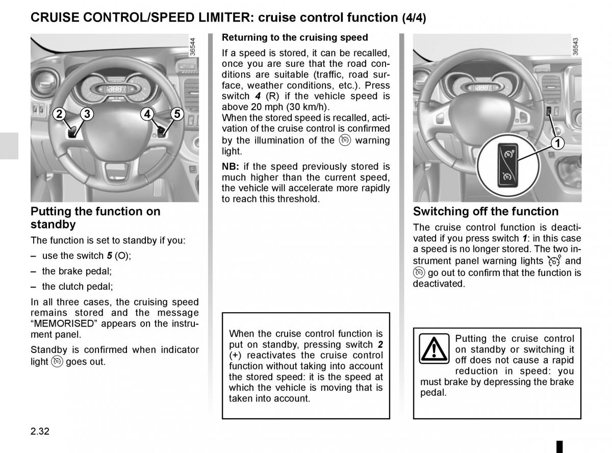 Renault Trafic III 3 owners manual / page 156