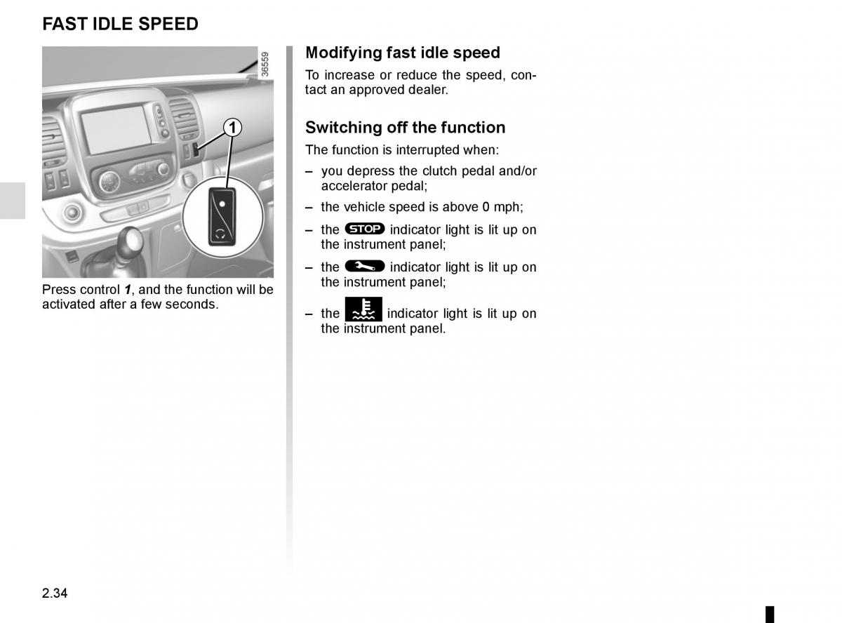 Renault Trafic III 3 owners manual / page 158