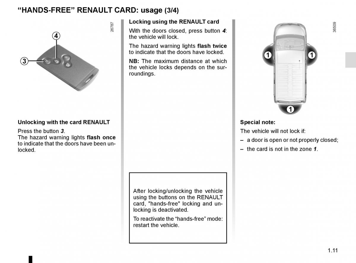 Renault Trafic III 3 owners manual / page 17