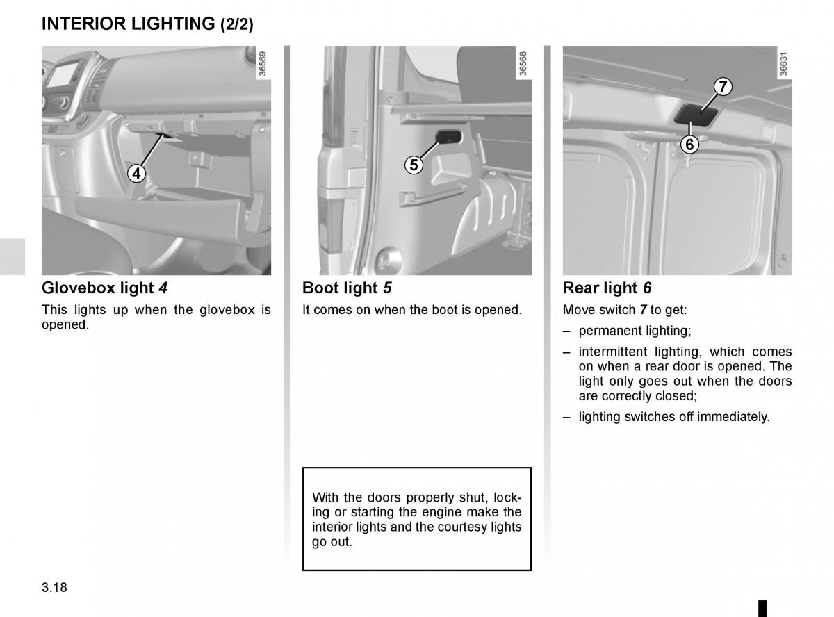 Renault Trafic III 3 owners manual / page 180