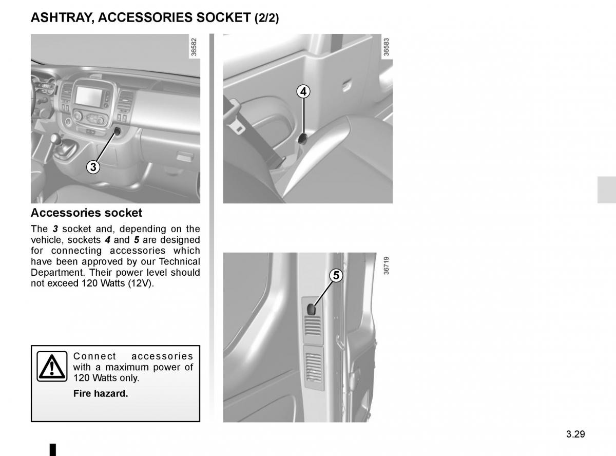 Renault Trafic III 3 owners manual / page 191