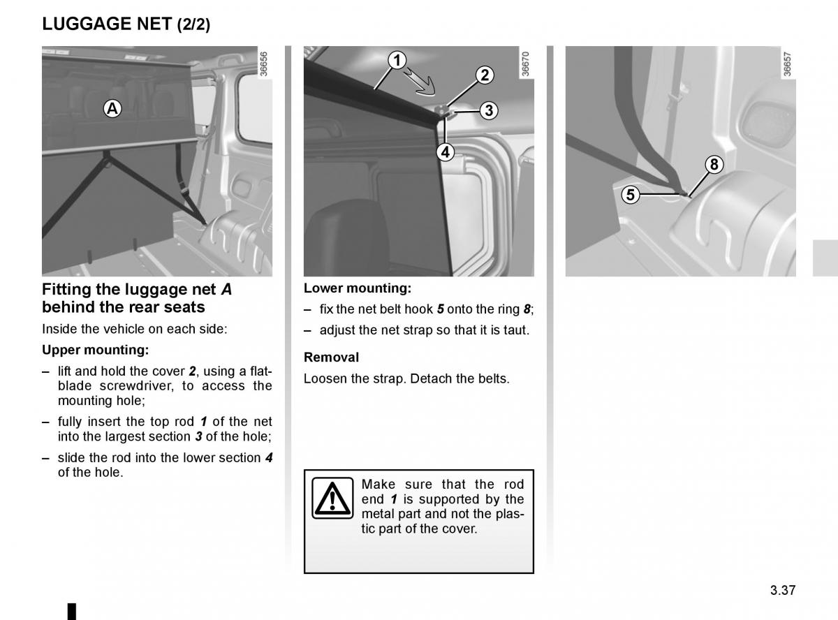 Renault Trafic III 3 owners manual / page 199