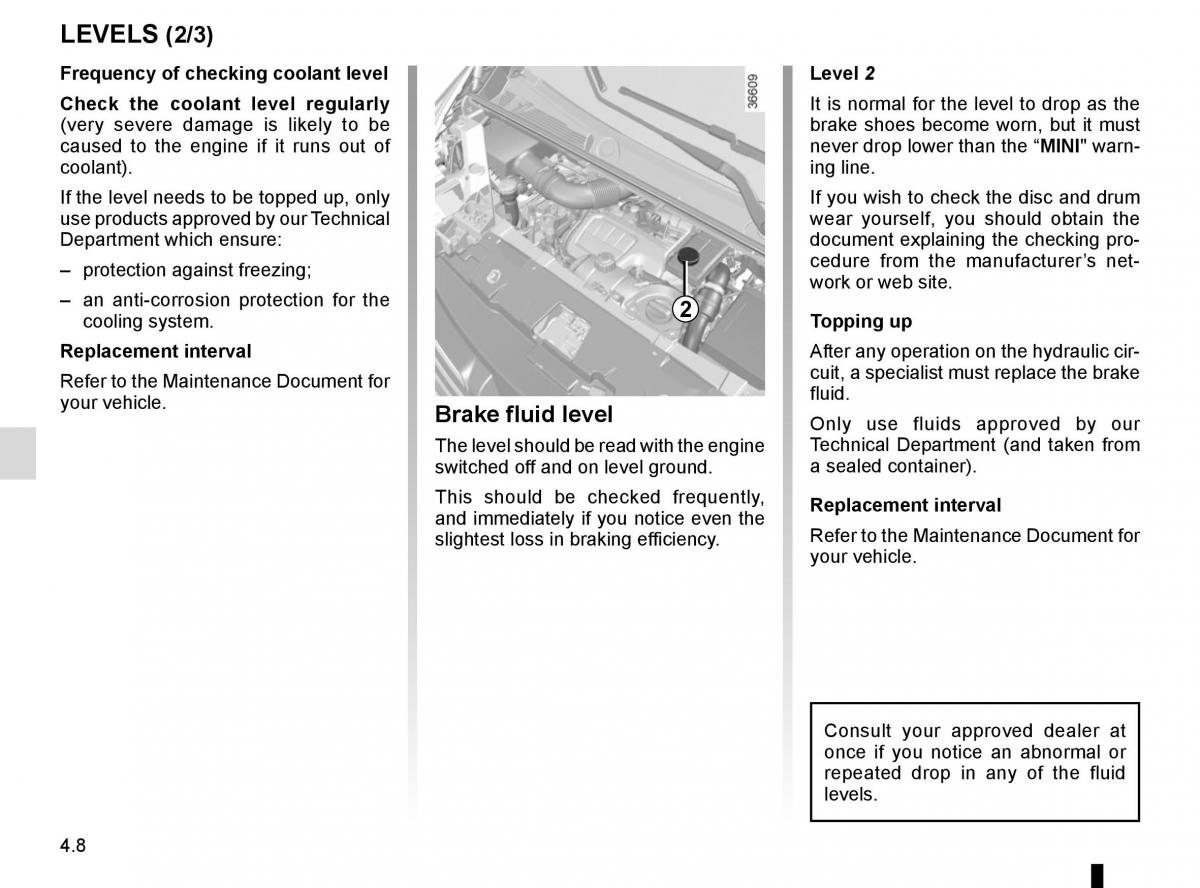 Renault Trafic III 3 owners manual / page 212